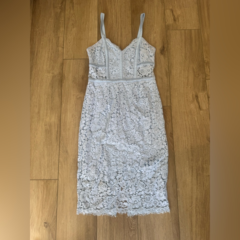 Express Light Blue Lace Dress